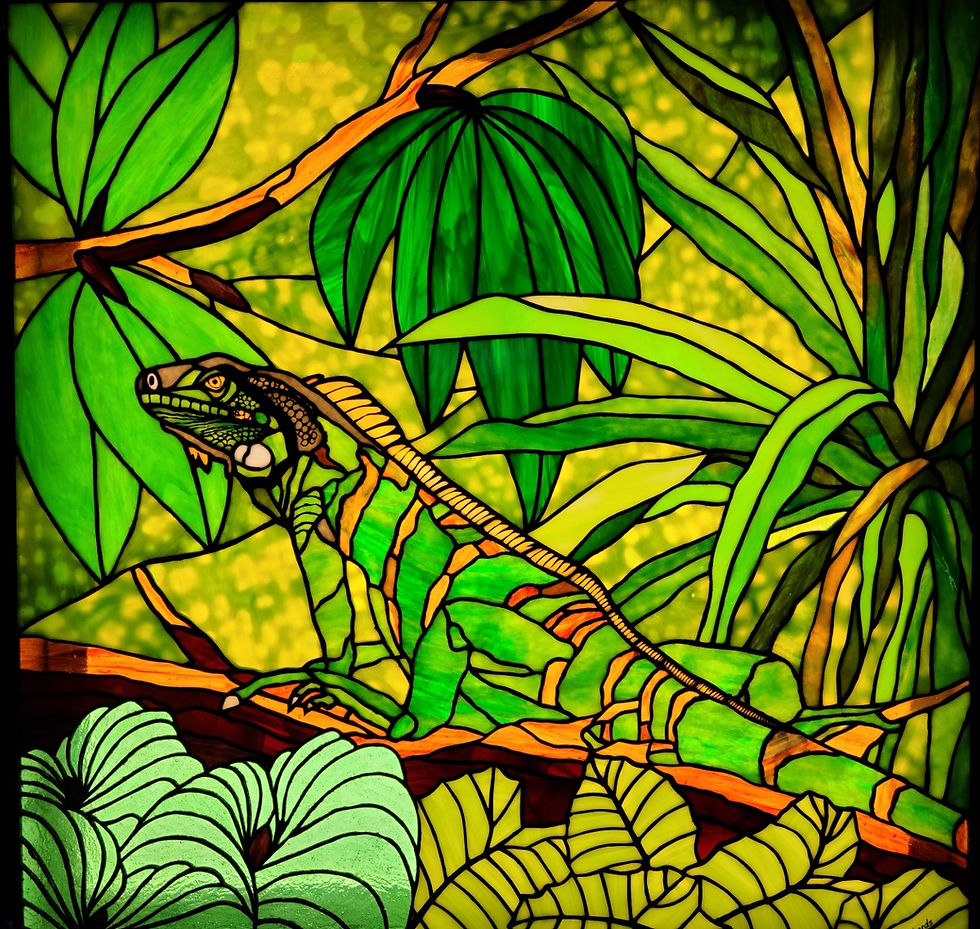 Lee Richards | Iguana on a Branch | 2D